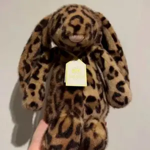 Jellycat Cobblehop Leopard Print Bunny Plush with Dust Bag NWT  Stuffed Animal Cute Bunny Toy  Soft Cartoon Doll