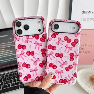 Viral for iPhone 17 16 15 14 13 Magnetic Phone case -Protective Cover for Apple Phones 17 Promax, Cherry &BowDesign Case.lmpact Resistant Shockproof Cover