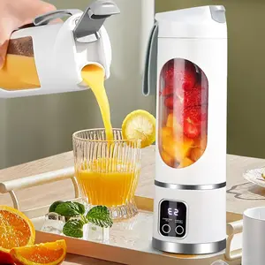 TikTok Top Seller Portable Blender Personal Electric USB，500ML Portable juicer Shakes and Smoothies Blender，Small Blenders，Mixing，Compact、Convenient and Versatile ,Mother's Day Gift for Mom Healthy Lifestyle Kitchen Gadget (White/Purple)