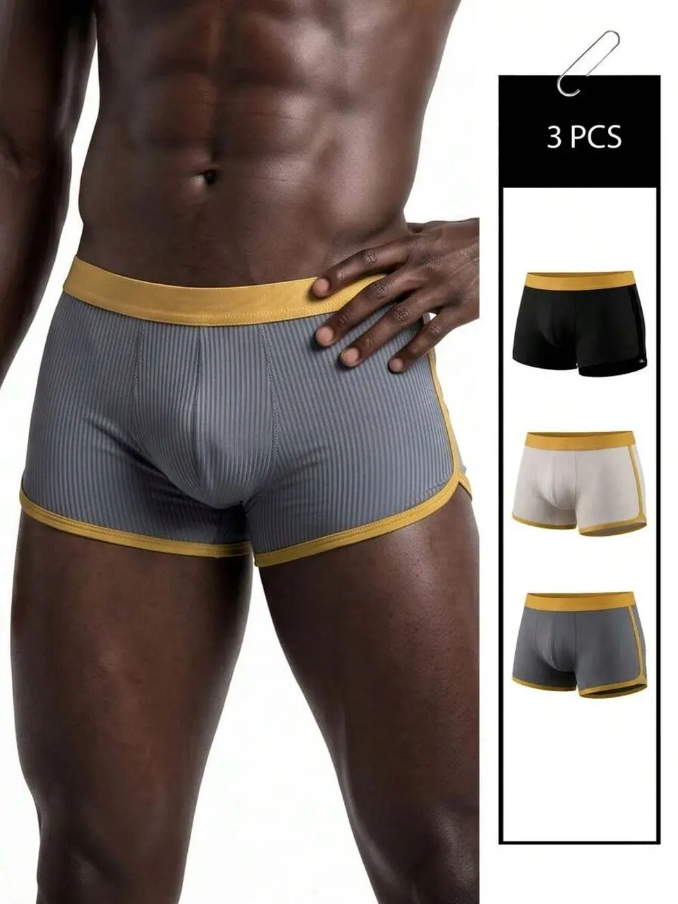 Underwear for men - Men's Boxer Briefs 3-Pack, Breathable Stretch Modal Trunks with Contrast Color Comfort Fit underwear boxers cotton underwear boxers for men