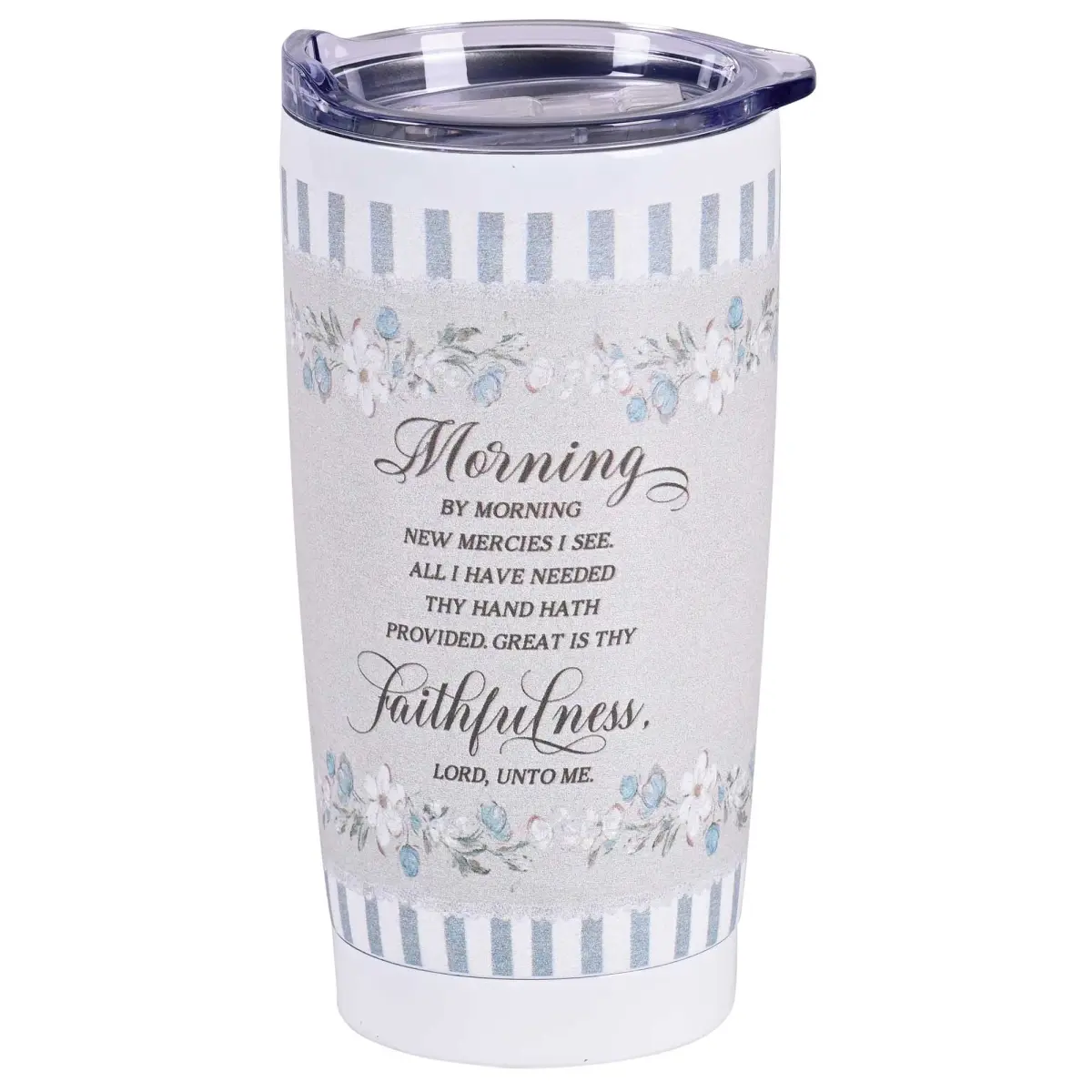Dicksons Insulated Floral Morning By Morning Tumbler Flask - 20Oz, Aesthetic Design, Leak-Proof Lid