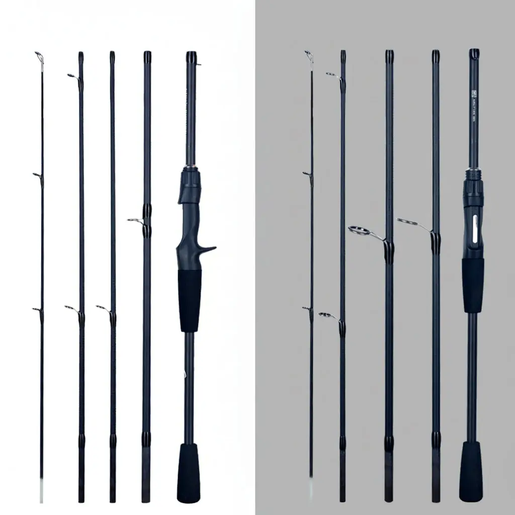Carbon Fiber Baitcasting Rod - Fast Action, M Power Rating, 5-30g Lure Weight, Compact Travel Pole for Freshwater Fishing & Precision Casting