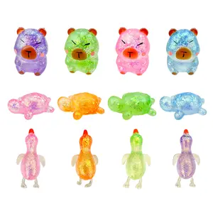 Soft TPR Sensory Squeeze Toy for Adults & Kids Cute Pig Duck Turtle Design Stress Relief Portable Playful Whimsical Shapes Easter Basket Stuffer Gifts