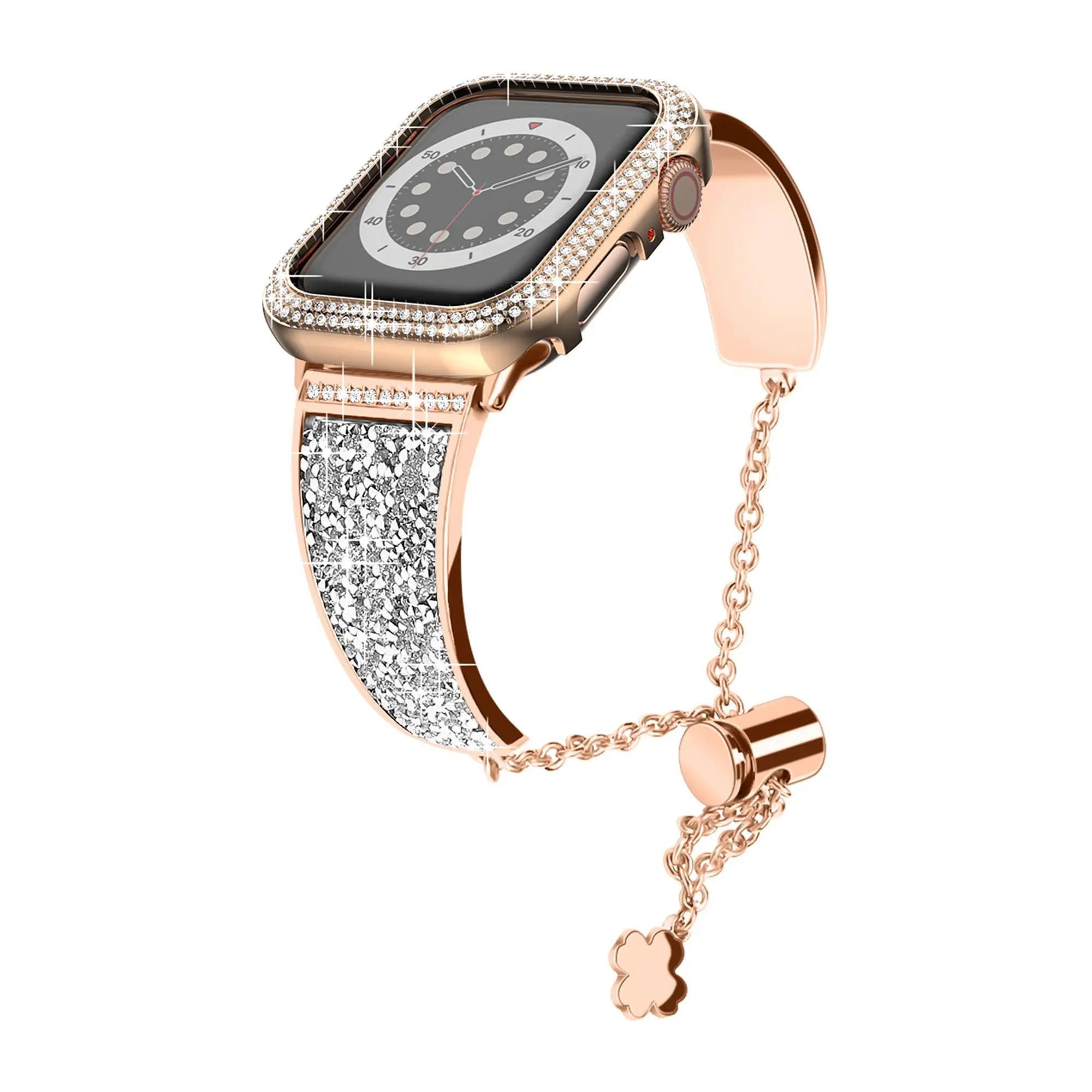 WorryFree Gadgets Bling Metal Band w/ Bling Bumper Case 41mm