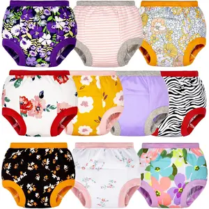 Potty Training Underwear, 100% Cotton Absorbent Unisex Toddler Pee Pants for Boys Girls