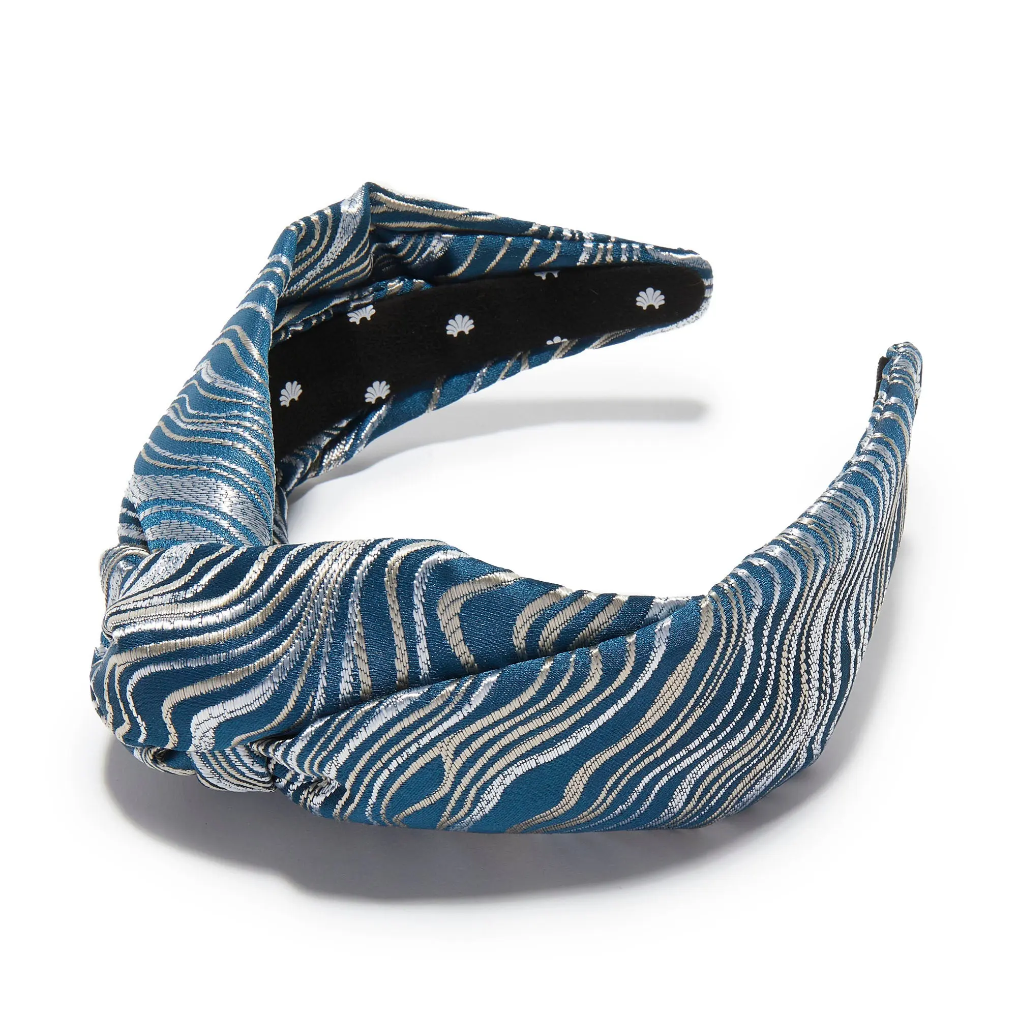 CADET BLUE GRETA RIPPLE JACQUARD HEADBAND