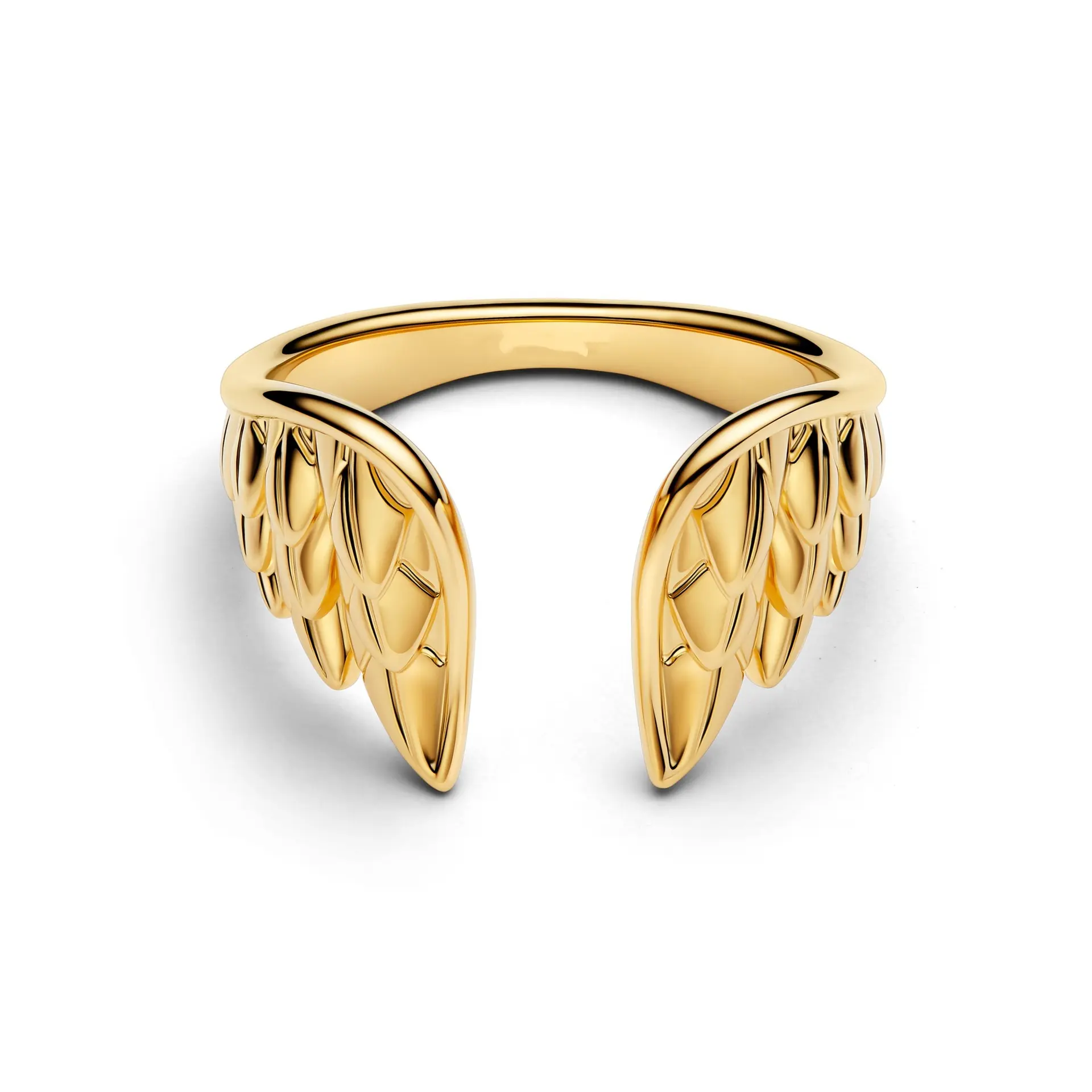 Artificial Gemstone Angel's Golden Wings Ring, Jewelry Accessory, Model 50C30011-JZ