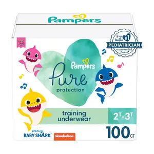 Pampers Pure Protection Training Underwear - Baby Shark - Size 2T-3T - 100ct