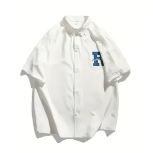 NewBdhjydb Summer Men's Printed Casual Loose Short Sleeve Work Shirt