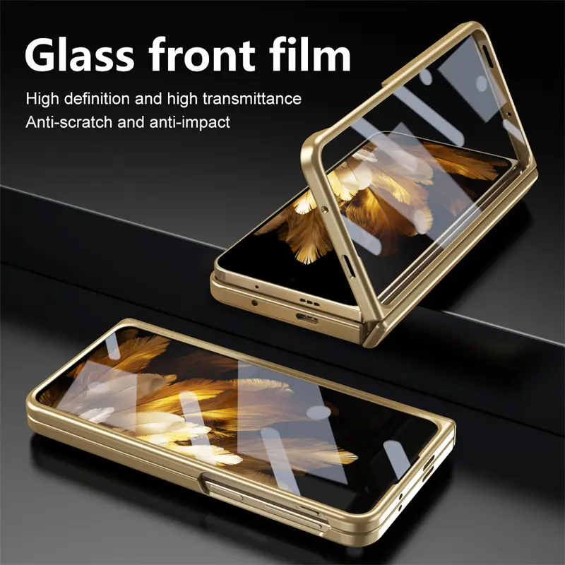 With s Pen For OnePlus Open Case Hinge Plating Armor Shockproof 360 Full Screen Protector Lens Phone Cover For Oneplus Open
