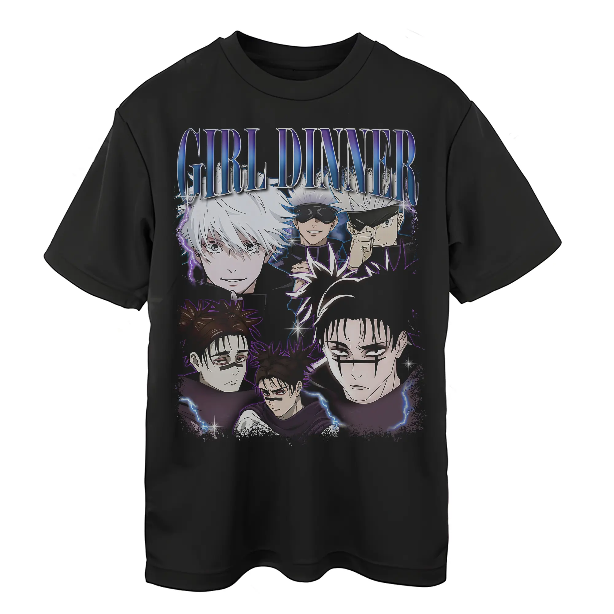 Gojo and Choso Retro Vintage Anime Manga T-Shirt Sweatshirt Hoodie Fabric Womenswear Tops Underwear