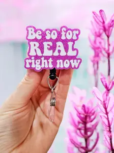Be So For Real Right Now Badge Reel - Nurse Badge Reel - Funny Badge for Healthcare Workers - Laser Engraved durable finish