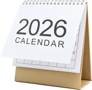 2026 Standing Desk Calendars Small Stand Up Desk Calendar 2026 Wirebound Table Standup Simple Design