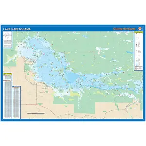 Kabetogama Lake Fishing Wall Map