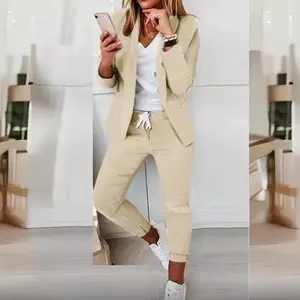 Breathable Solid Blue Blazer Cardigan Women's Lightweight Long Sleeve Casual Office to Outfit