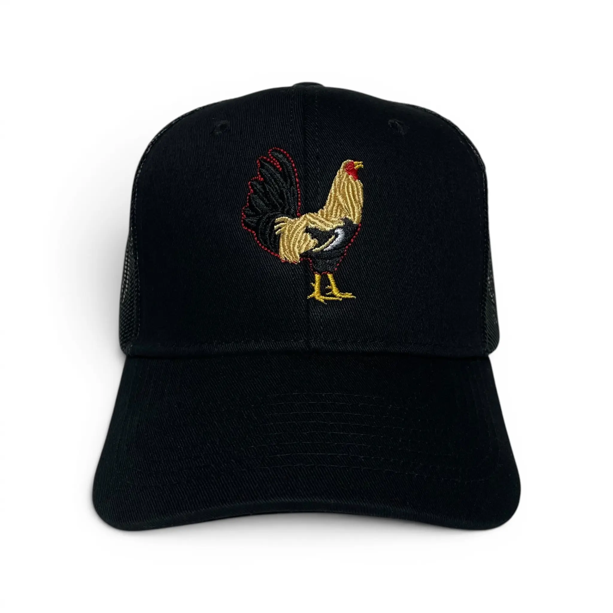 Gallo Rooster Embroidered Black Snapback Trucker Hat