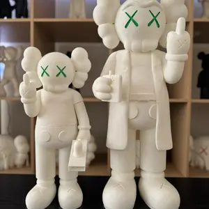 Large 2 Feet Tall Kaws Inspired Rick AND Morty Display Art Home Decor Statue for Living Spaces Unique Collectible Piece with Colored Eyes