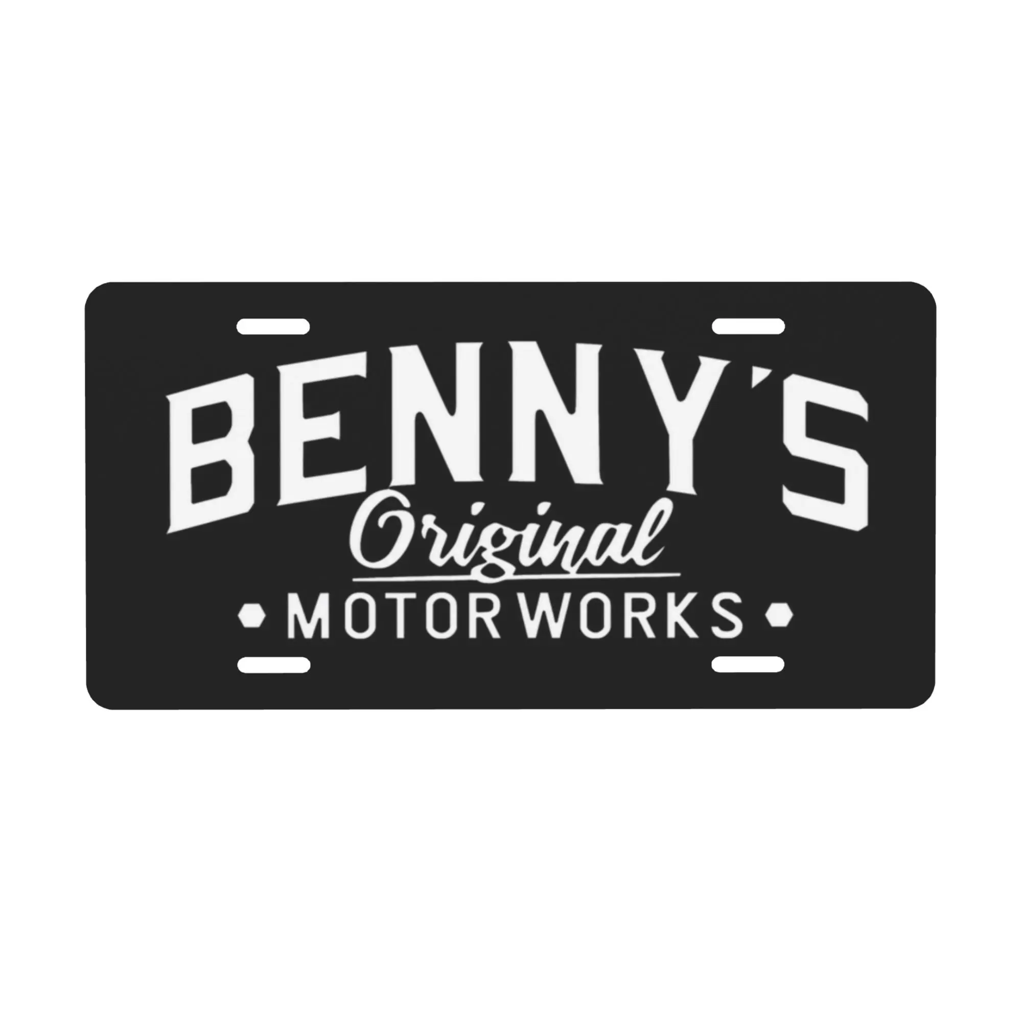 Benny's Motoworks Personalized Aluminium License Plate - Custom, Durable Car & Motorcycle Exterior Accessory with Bike-Ready Fit & Pro Bike Look
