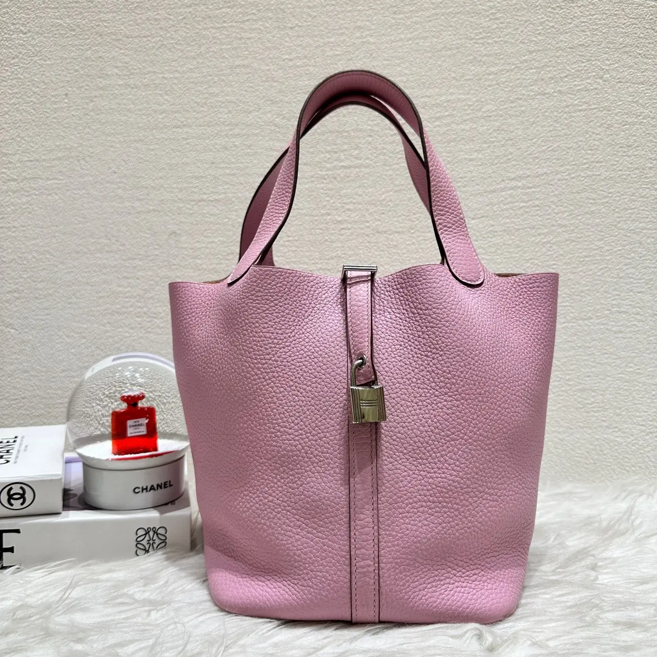 Pre-owned HERMÈS picotin lock pink 18