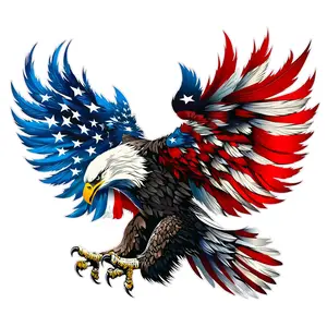 Patriotic American Flag Decals - Bald Eagle Red White Blue - Perfect for Patriotic Displays - Shop Now