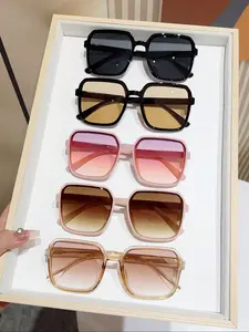 Women's UV Protection Sunglasses, Casual Style PC Frame, Stylish Glasses, Decorative Lens Design, Perfect for Beach & Outdoor Activities