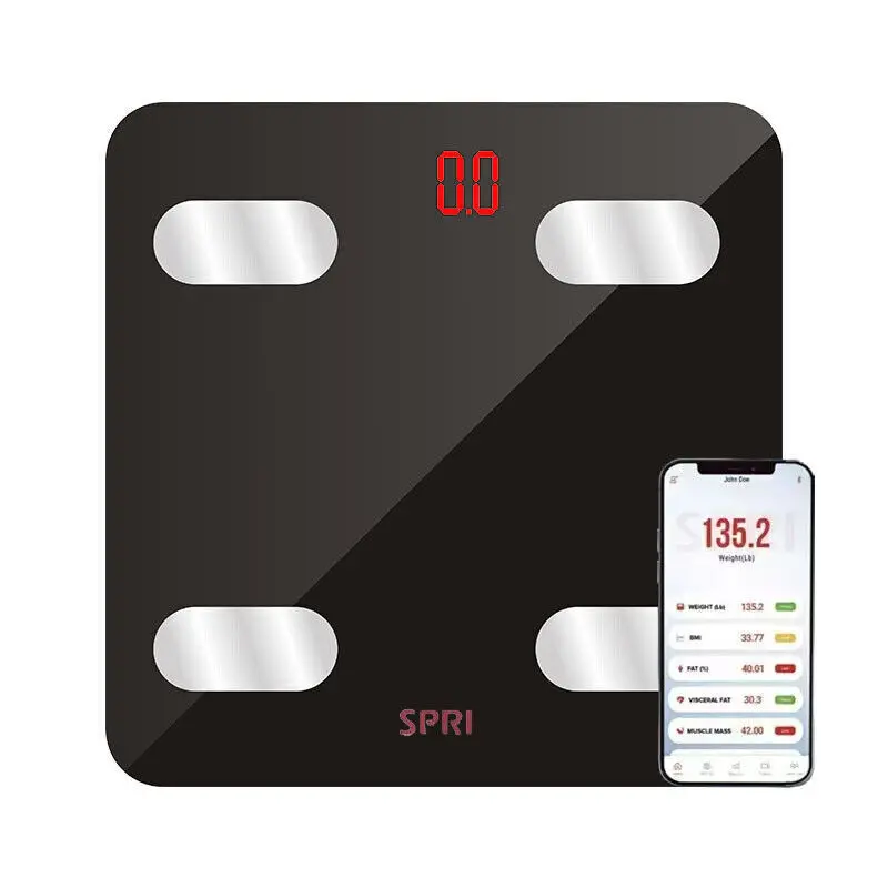 LCD Digital Weight Scale - Bathroom Fitness Equipment with Automatic Step-On Tech, 400lb/180kg Range, Bluetooth-Enabled, LED Backlight Display, High Precision Sensors, Accuracy, Data Synchronization (Does Not Support iOS 14-18)