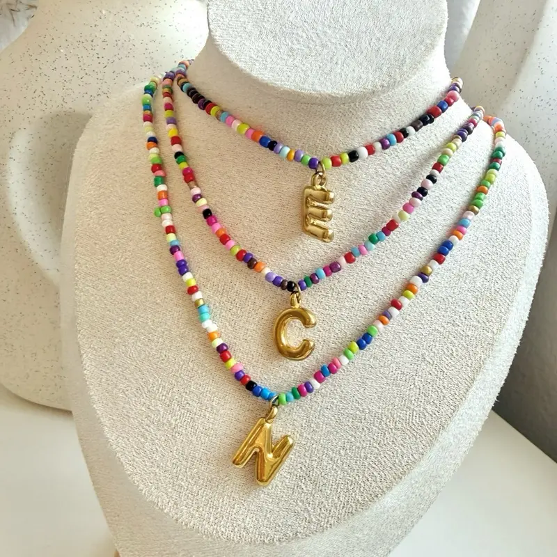 Colorful Initial Necklace