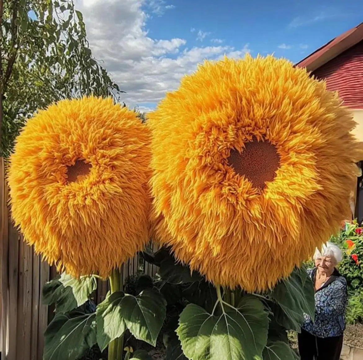 100pcs Rare Golden Teddy Bear Sunflower Seeds – Fluffy Giant Blooms, Easy to Grow, Stunning for Garden Borders & Pots