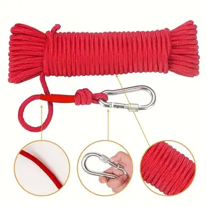 Braided Nylon Rope with Aglet, Synthetic Rope, Durable Mooring Line for Inflatable Boats, Camping Gear, Pet Leashes, Outdoor Activities
