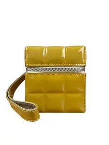 Pre-owned leather Small Leather Goods Chanel Orange Patent Rubix Cube 2002