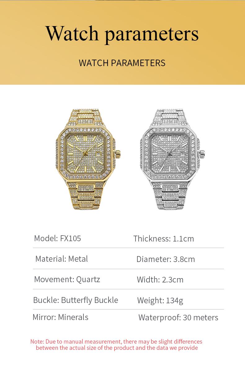 Luxury Ladies' Watch with Diamond Square Dial  Stylish, Sparkling, Luminous, Waterproof, Versatile Wear, Timeless Classic Design, Comes with Watch Adjustment Tool and Gift Box — The Perfect Mother’s Day Gift