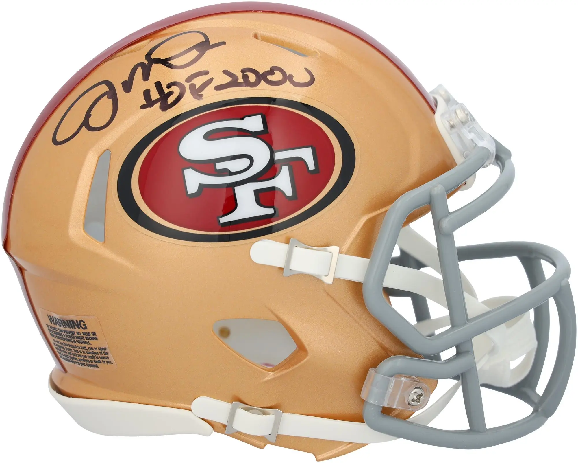 Joe Montana San Francisco 49ers Autographed Riddell Speed Mini Helmet with "HOF 00" Inscription - Fanatics Authentic Certified