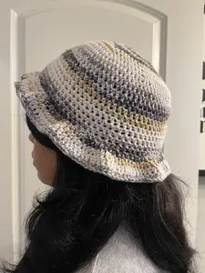 Super Soft 100% Cotton Domino Effect Bucket Hat - Versatile Fashion Accessory for Everyday Wear, Soft Texture & Unique Flair Design