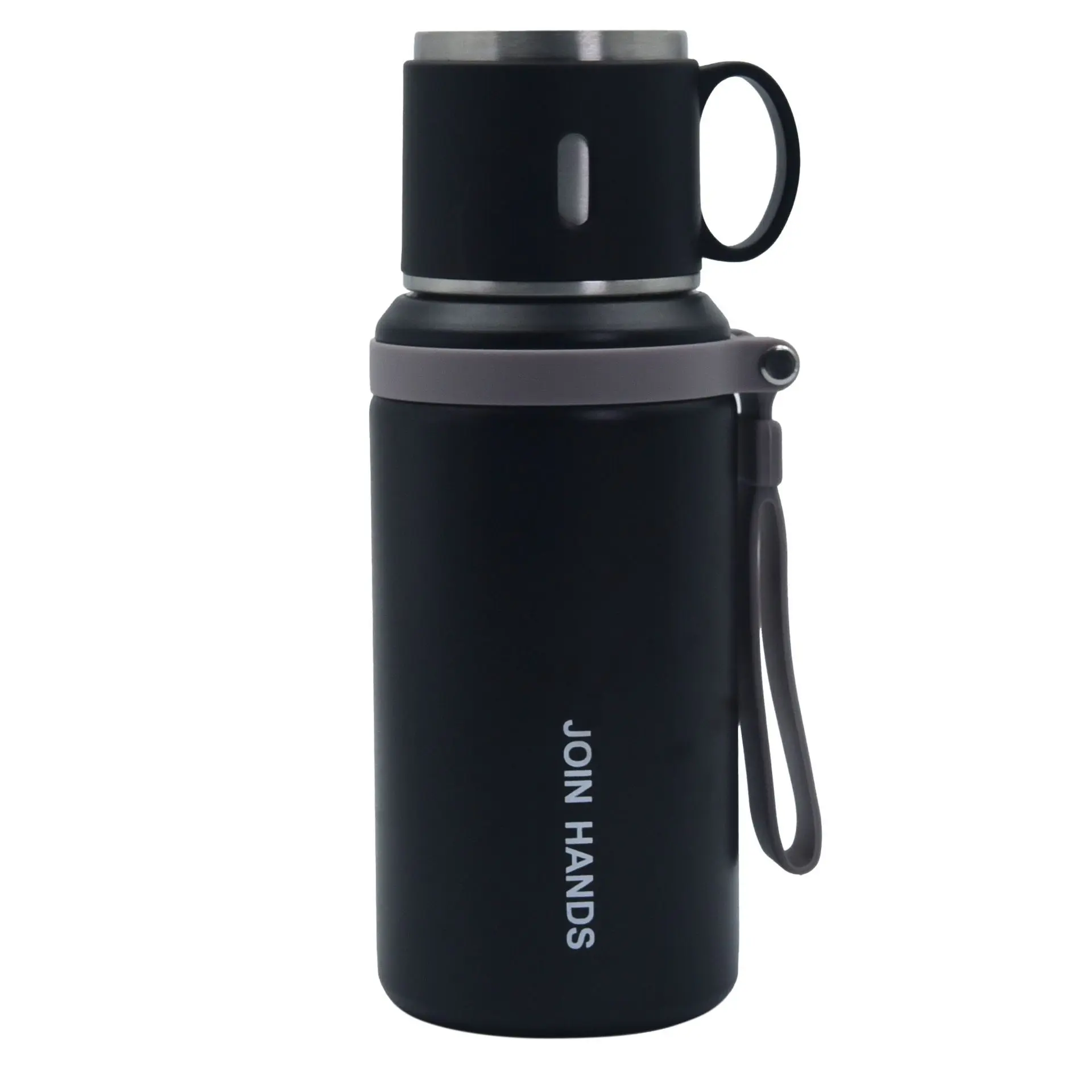 2 In 1 Stainless Steel Vacuum Insulated Bottle With Lidded Cup,Wide Mouth with Leakproof Cup Lid,20.3 oz Leakproof Large Capacity Coffee Bottles for Travel, Gym