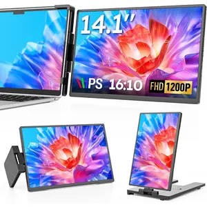 14" Laptop Screen Extender,FHD 1200P IPS Portable  for 14"-17.3" Laptops, Dual Travel Screen  Plug & Play, Laptop Screen  Extender Compatible with Windows//Android & Chrome OS