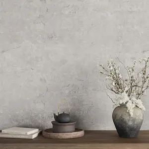 32" x 118" Limewash Wallpaper Peel and Stick Industrial Concrete Wallpaper for Bedroom Accent Walls Removable Self Adhesive Grey Cement Vinyl Concrete Contact Paper for Kitchen Countertops