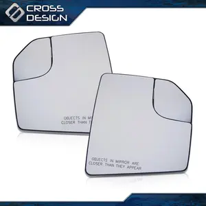 CROSSDESIGN View Manual Mirror Glass Fits For 2015-2018 Ford F-150 Pickup Left & Right Side