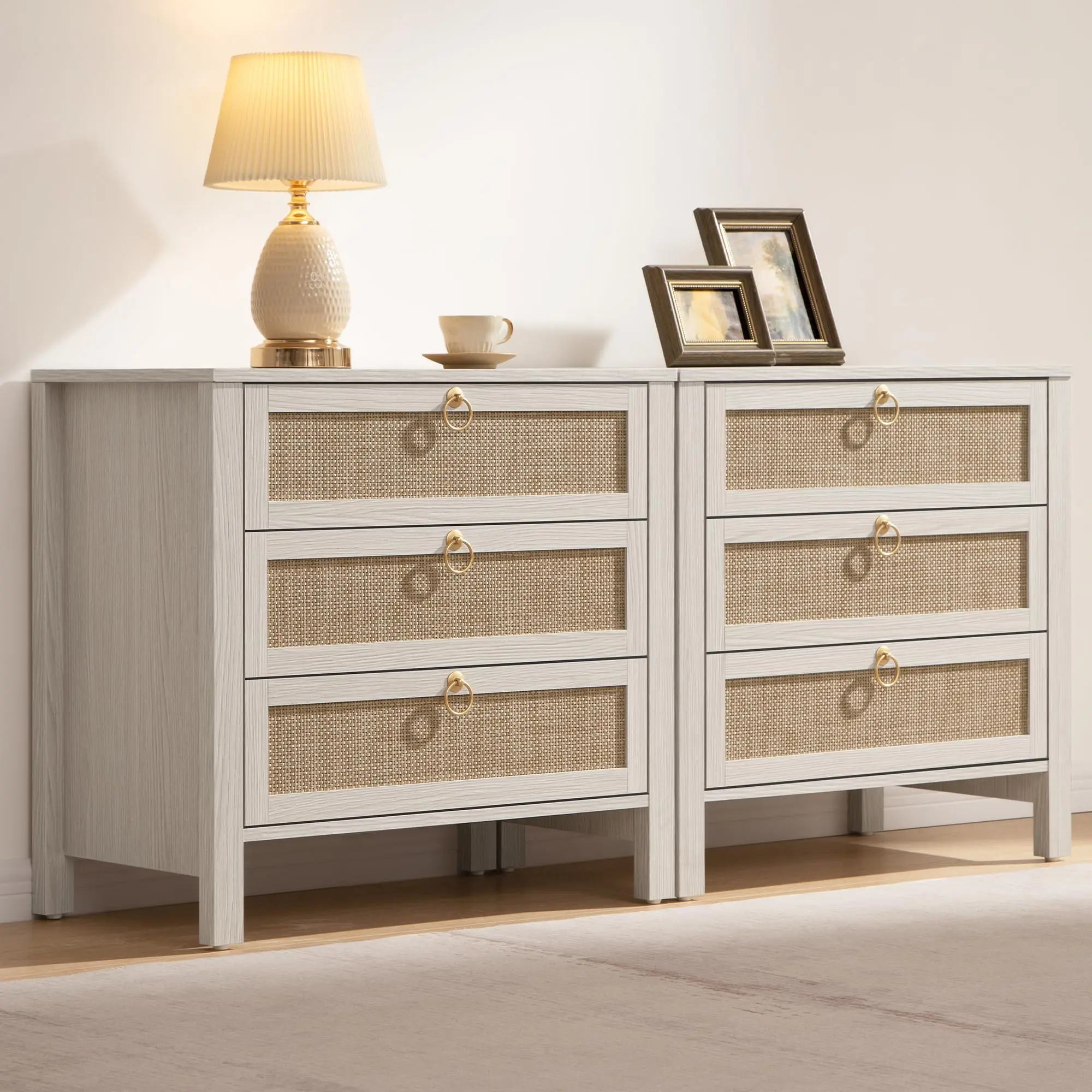White Cream Oak（3 Drawers）