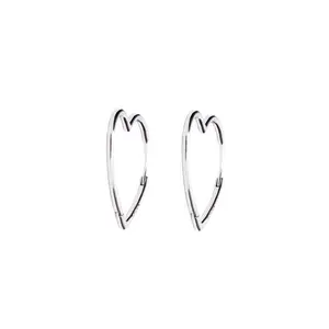 PANDORA Asymmetric Hearts of Love Small Hoops Earrings 297822