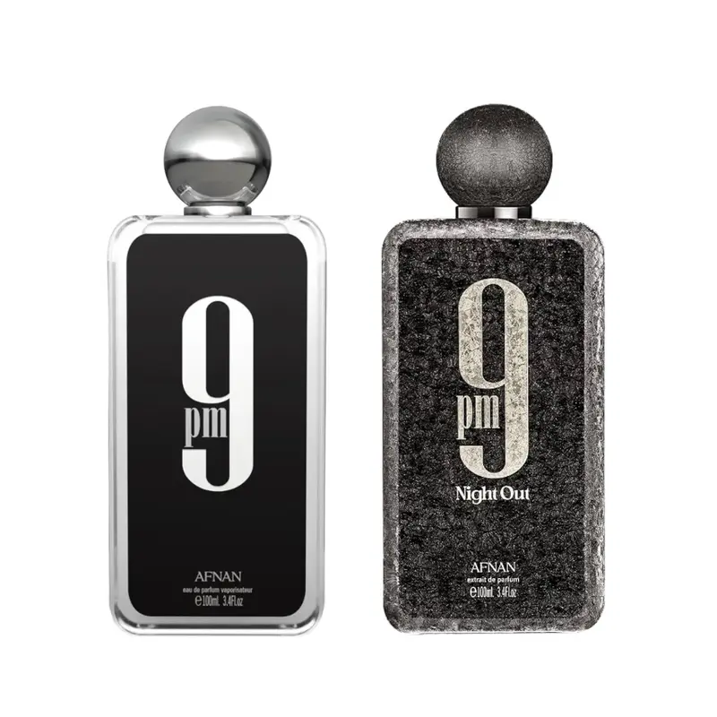 Afnan Duo Bundle - Afnan 9PM & 9PM Night Out Eau De Parfum 3.4 oz Men’s Perfume Bundle I 2-Piece Luxury Fragrance Set, Sweet, Fruity, Vanilla, Amber & Woody Scents