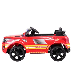 12V Kid Ride on Police Car with Parental Remote Control, Battery Powered Electric Truck with Siren, Flashing Lights, Music, Spring Suspension, Christmas presents for childrenRed