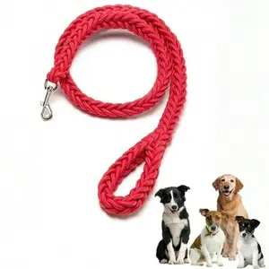 4FT Heavy Duty Braided Rope Dog Leash,  8-Strand Rope, Extra Thick & Reinforced, Suitable For Medium & Large Dogs, Comfortable Padded Handle, Training & Walking, Anti-Pulling, Enhanced Control, Ideal for Walking & Training