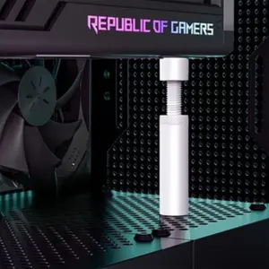 Full Aluminum Magnetic Gpu Holder, Two Models 12cm/7.6cm/5cm, Vertical Stand Design, Adjustable Height & Angle, Stable Support