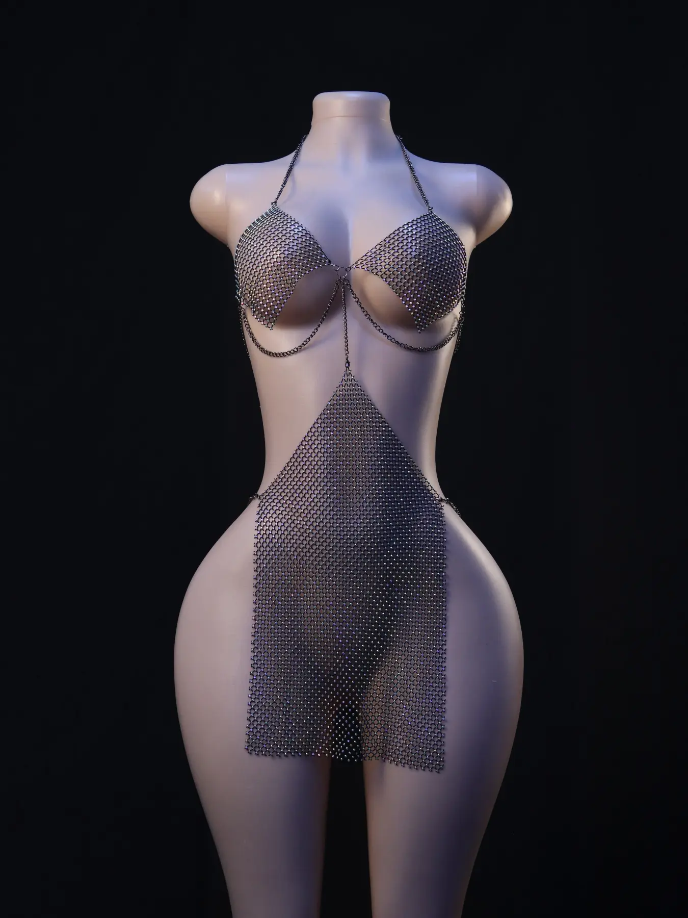 sexy body chain lingerie sexy young woman model in sexy lingerie - Stock Photo [44526134]