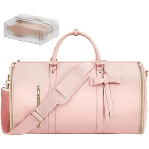 Travel Duffel Bag with Garment Section & Shoe Compartment,High Capacity,Waterproof & Breathable,Ideal for Weekender,Gym,Hospital,Holiday Travel