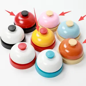 Loud Service Bell - Hand Press Call Bell for Restaurant, Pet Training, Classroom & Board Games | Compact Desk Bell for Home & Office