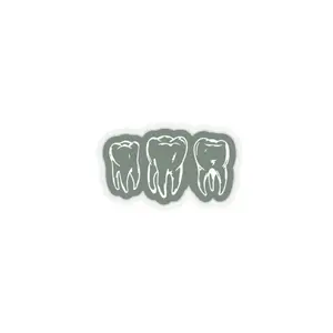 Teeth Kiss-Cut Stickers Set, Dental Hygienist Gift, Edgy Cool Tooth Art, Laptop Decals, Hydro Flask Stickers Glossy Vinyl Decorative cute sticker