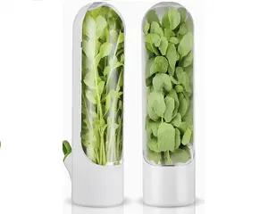 Herb Saver for Refrigerator - Fresh Herb Keeper, Herb Storage for Cilantro, Parsley, Asparagus - Keeps Vegetables Fresh for 2-3 Weeks