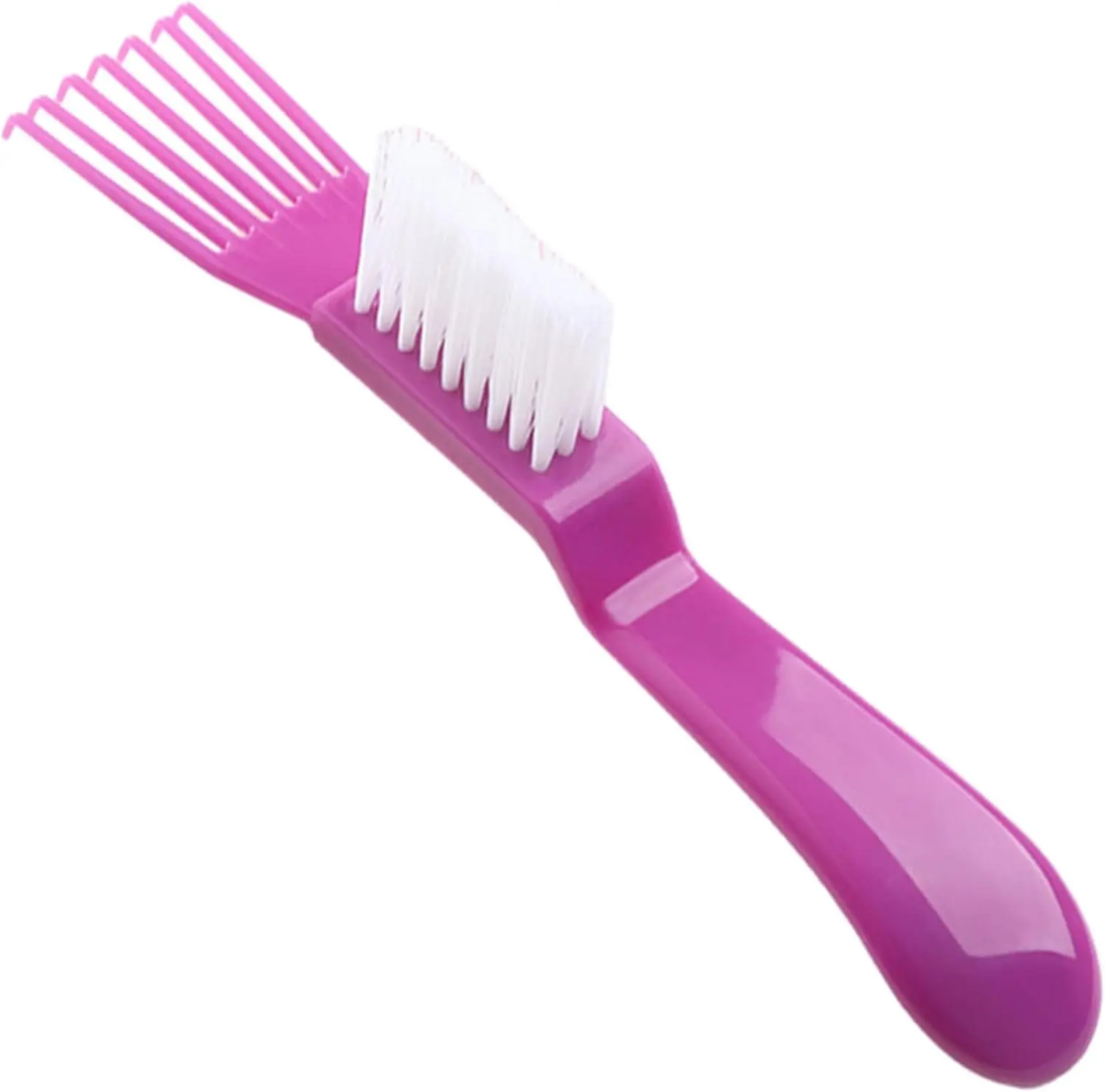 2-in-1 Comb Cleaner Brush - Reusable Hairbrush Cleaning Tool for Air Cushion Brushes, Curling Brushes & Hair Combs, Easy-to-Use Rounded Handle(1pcs)