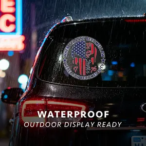 We The People Sticker Decals 1776 Distressed American USA Flag Skull Decal Patriotic Vinyl Decal for Auto Car Truck SUV Window Vehicle Decoration decals for truck